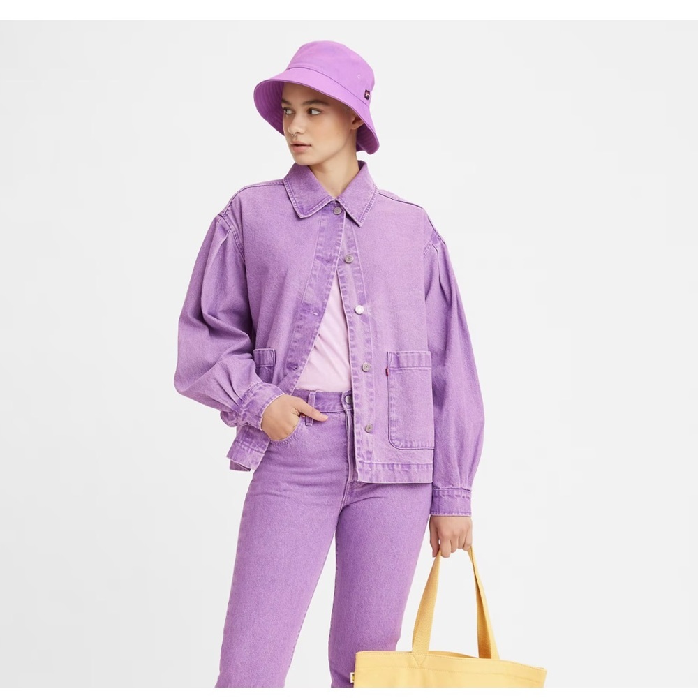Levi’s Purple Lavendar Botanical Dye Esther‎ Modern Cotton Jacket size small new